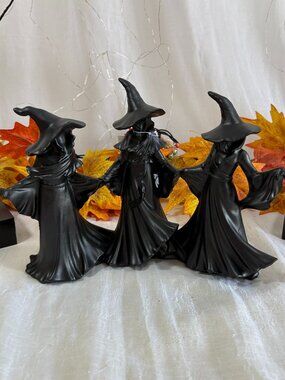 Tahari Halloween Three Faceless Dancing Witches Figure re Home Decor New